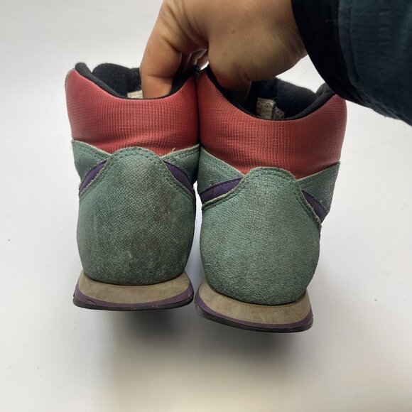 Vintage 1991 Nike Hiking Boots Trail Shoes Red / Purple Green / Wom Sz7 US Read - Picture 10 of 16